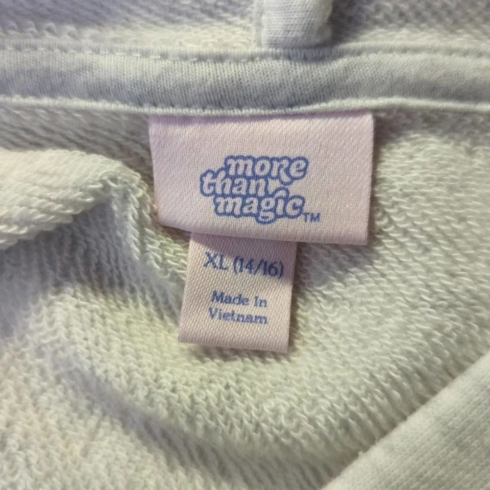 More Than‎ Magic Hoodie Light Gray Girls Size XL 14/16 Pullover Raglan Sleeve
